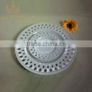 Ceramic and Porcelain Set of 2 Round Dish thumbnail-1