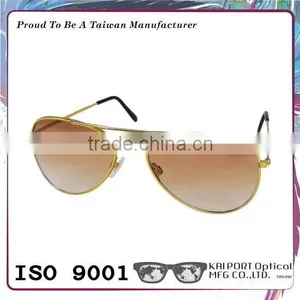 Copper Material Men Style Double Bar Eyeglass Frame Aviator Sunglasses thumbnail-3