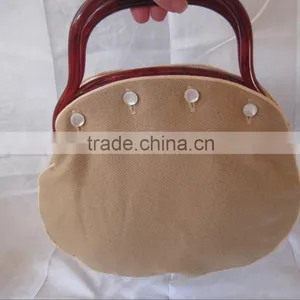 Bermuda Bag, Reversable Purse, Vintage Beige Fabric Handbag, Bags and Purses, Pocket Handbag thumbnail-1