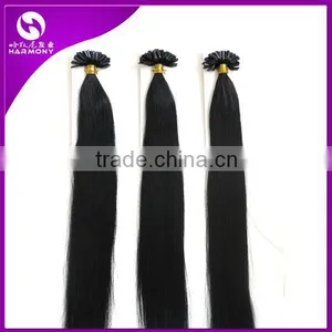 Wholesale 100% Brazilian Remy Virgin Hair 20'' 1g Strand u Tip Keratin Human Hair Extension for Black Women thumbnail-1