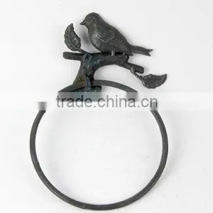 KS4420MC-metal Towel Ring W/finch thumbnail-1