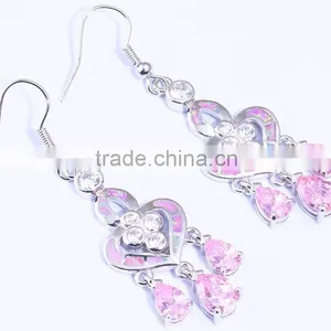 925 Sterling Silver Dream Catcher Blue Opal Amethyst Dangle Earrings thumbnail-4
