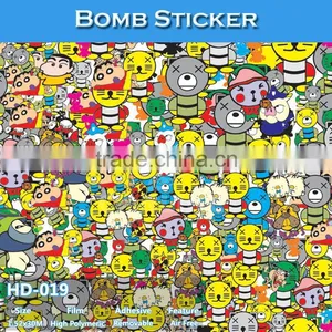 HD-019 CARLIKE Air Bubble Free Durable Car Body Bomb Vinyl Sticker Automobile Wrapping thumbnail-1