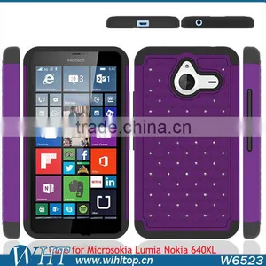 Starry Diamond Silicone+PC Phone Cover for Nokia Lumia 640 XL, Shockproof for Lumia 640 XL Hybrid Case thumbnail-3