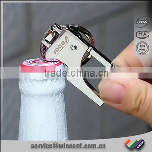Whole Metal Double Rings Bottle Opener Key Chain thumbnail-3