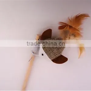 Brown Fish Nature Cat Swing Toys With Sticker Toy Wholesale Cat Toys thumbnail-3