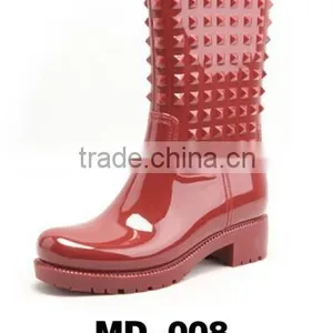 Women Fashion Clear PVC Rain Boots MD-001 thumbnail-5