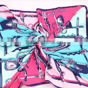 Gometry Dsign for 100% Silk Square Scarf thumbnail-2
