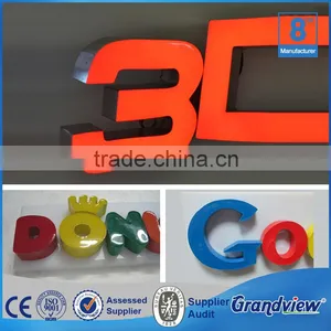 Custom Brand Logo Epoxy Resin Front-lit Advertising Outdoor Sign Letter thumbnail-1