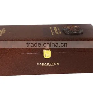 2015 Custom Design Leather Wine Box, Wine Gift Box thumbnail-4