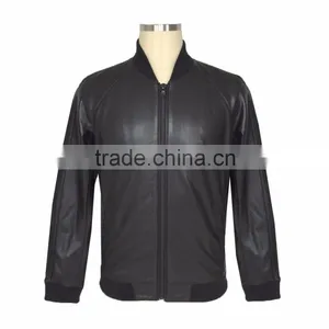 Wholesale pu Cheap Custom Simple Slim Man Leather Jacket thumbnail-1