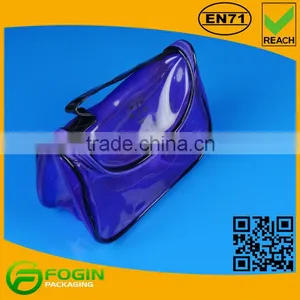 Purple Color Ziplock Cosmetic Clear Pvc Bag thumbnail-2