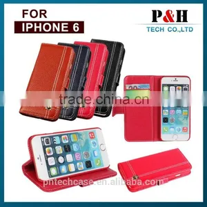Factory Wholesale Direct Genuine Leather Case for Iphone 6 Leather Case for Iphone 6 Wallet Case thumbnail-2