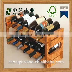Trade Assurance Chic Wood Wine Rack Natural Wood Rack thumbnail-1