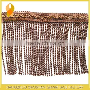 4 INCH RAYON BROWN BULLION FRINGE FOR SOFA thumbnail-1