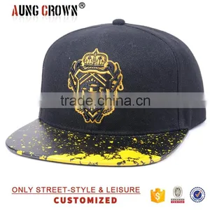 100% Acrylic Material Unisex Snapback Cap With Custom Brim thumbnail-1