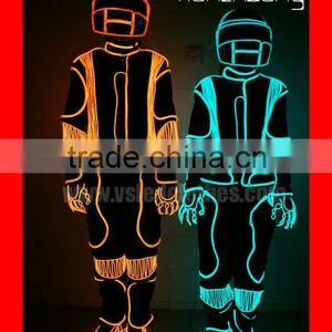 Fiber Optic Light Zippered Jumpsuit, Fiber Optic Stage Jumpsuit, Fiber Optic Dancer Jumpsuit thumbnail-1