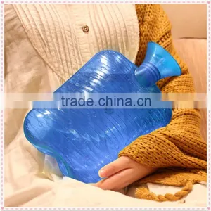 2 Liter PVC Hot Water Bottle Blue Bubble thumbnail-1
