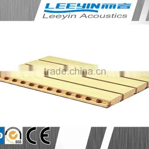 Pvc Interior Wood Wall Cladding Groove Acoustic Panel for Gymnasiums and Studios thumbnail-4