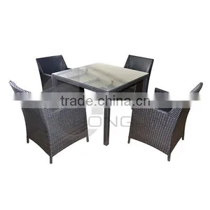 5pcs Outdoor PE Wicker Furniture Dining Set thumbnail-1