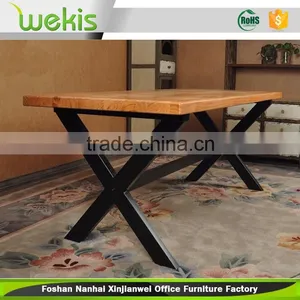 Industrial Real Wood Table Metal Table LOFT Style thumbnail-1