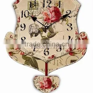 Wood Art Wall Pendulum Clock thumbnail-1