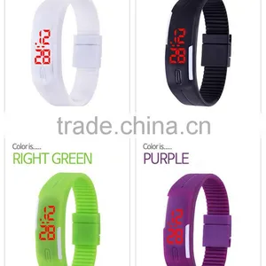 Promotion!!! Fashion Sport LED Watches Candy Color Silicone Rubber Touch Screen Digital Watches, Bracelet Wristwatch thumbnail-4