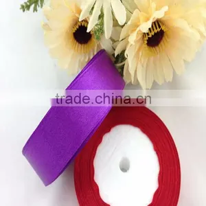 Wholesale 100% Polyester Satin Ribbon Bulk Christmas Satin Ribbon,China Ribbon Supplier 25yards/roll thumbnail-5