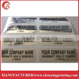Custom Printed Hologram Security Warranty VOID Sticker Seals thumbnail-1