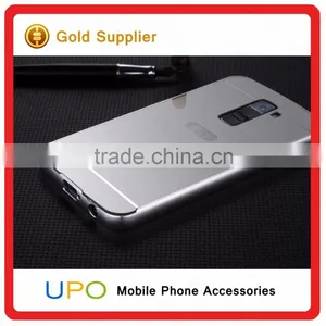 [UPO] Luxury 2 in 1 Metal Aluminum Bumper Electroplating Mirror Back Cover Shockproof Phone Case for LG K7 thumbnail-1