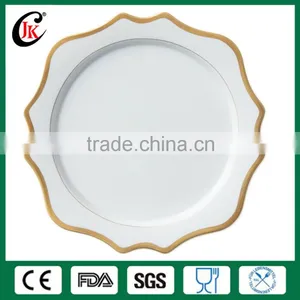 Wholesale High Grade 13 Inch Luxury Ceramic Decorative Gold Charger Plates for Wedding thumbnail-4
