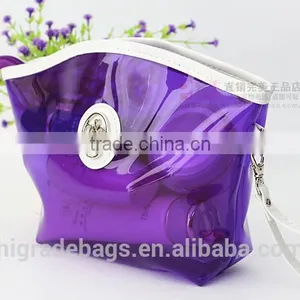 Purple Clear Cosmetic Bag thumbnail-1