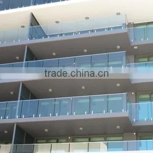 Safety Glass Fence Design By Stainless Steel Spigots With Tempered Glass Sheet Combination/Frameless Glass Railing thumbnail-2