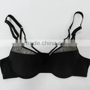 2016 Latest Design Cross Back Thick Pad Push UP Super Support Bra thumbnail-1