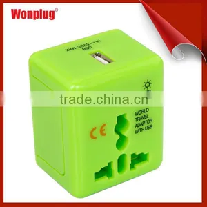 Smart Appearance Mini Universal 1 Usb Travel Adapter With LED Light thumbnail-4