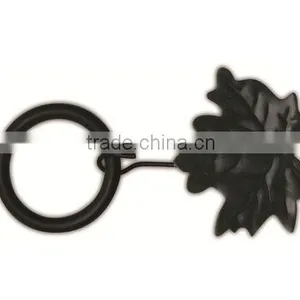 Curtain Spring Clip With Leaf Black thumbnail-1