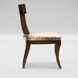 Coffee Shop Dark Wooden Restaurant Furniture Upholstered Chairs thumbnail-2