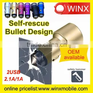 Smart Travel Car Charger With Dual USB Slot 2.1A/1A for Gift thumbnail-1