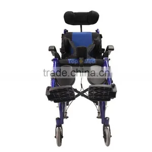 Topmedi Best Selling Products TRW958LBCGPY Detachable Headrest Aluminum Frame Disabled People Battery Operated Wheelchair thumbnail-4