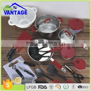 Wholesale Different Types Color Stainless Steel Kitchen Tools Utensils and Equipment Set thumbnail-3