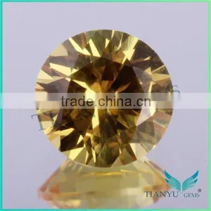 Loose Sapphire Gemstone Corundum Wholesale China 21# Round Shape Yellow Sapphire Gemstone thumbnail-1