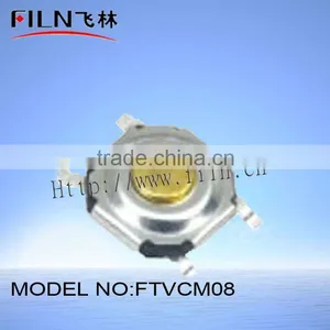 FTVCM08 Smt Small Tactile Touch Switch Overlay 12v 50mA thumbnail-1