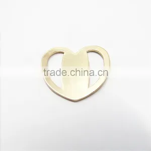 Heart Shape Light Gold Color Metal Belt Buckle thumbnail-4