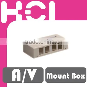 4 Ports Multimedia Mounted Box With Label for A/V Connecter thumbnail-1