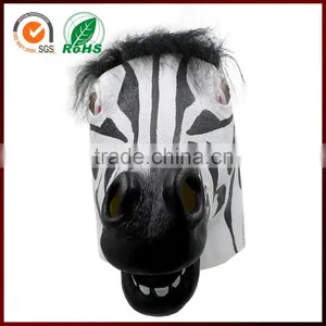 Anti-dust Latex Wild Animal Zebra Face Party Mask Children Size thumbnail-5