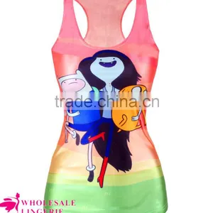 Floral Skull Printed Summer Tank Top Sexy Ladies Tank Top BX017 thumbnail-3