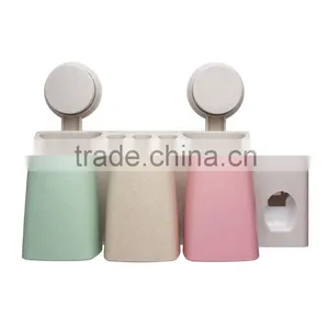 Toothpaste Dispenser Toothpaste Holder Wall Mounted Dustproof Automatic Toothbrush Holder thumbnail-1