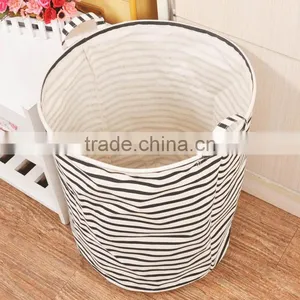 Unique Cotton Sundries Storage Bin Linen Collapsible Folding Laundry Basket thumbnail-4
