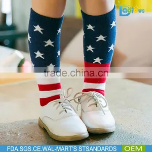 American Flag Pattern Comfortable Girls Baby Cartoon Socks Animal Over Calf Knee High Socks thumbnail-2