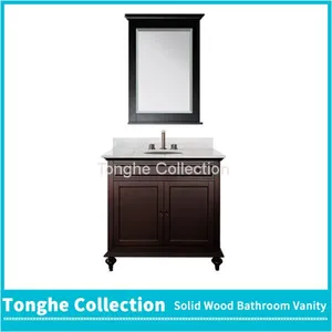 Tonghe Collection Paint Bathroom Vanity Dark Brown thumbnail-3
